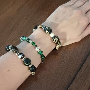 Set of 3 stretch bead bracelets